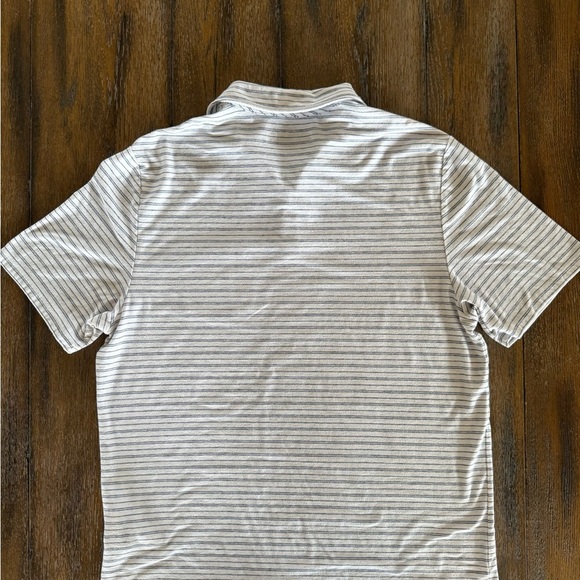 Vineyard Vines Edgartown Men's White and Navy Striped Polo Shirt Size L - Picture 2 of 9